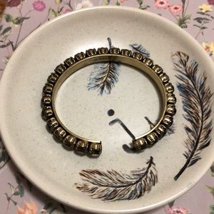 Green and gold bangle bracelet